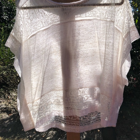 Lucky Brand Peasant crop white blouse embroidered - Picture 8 of 8